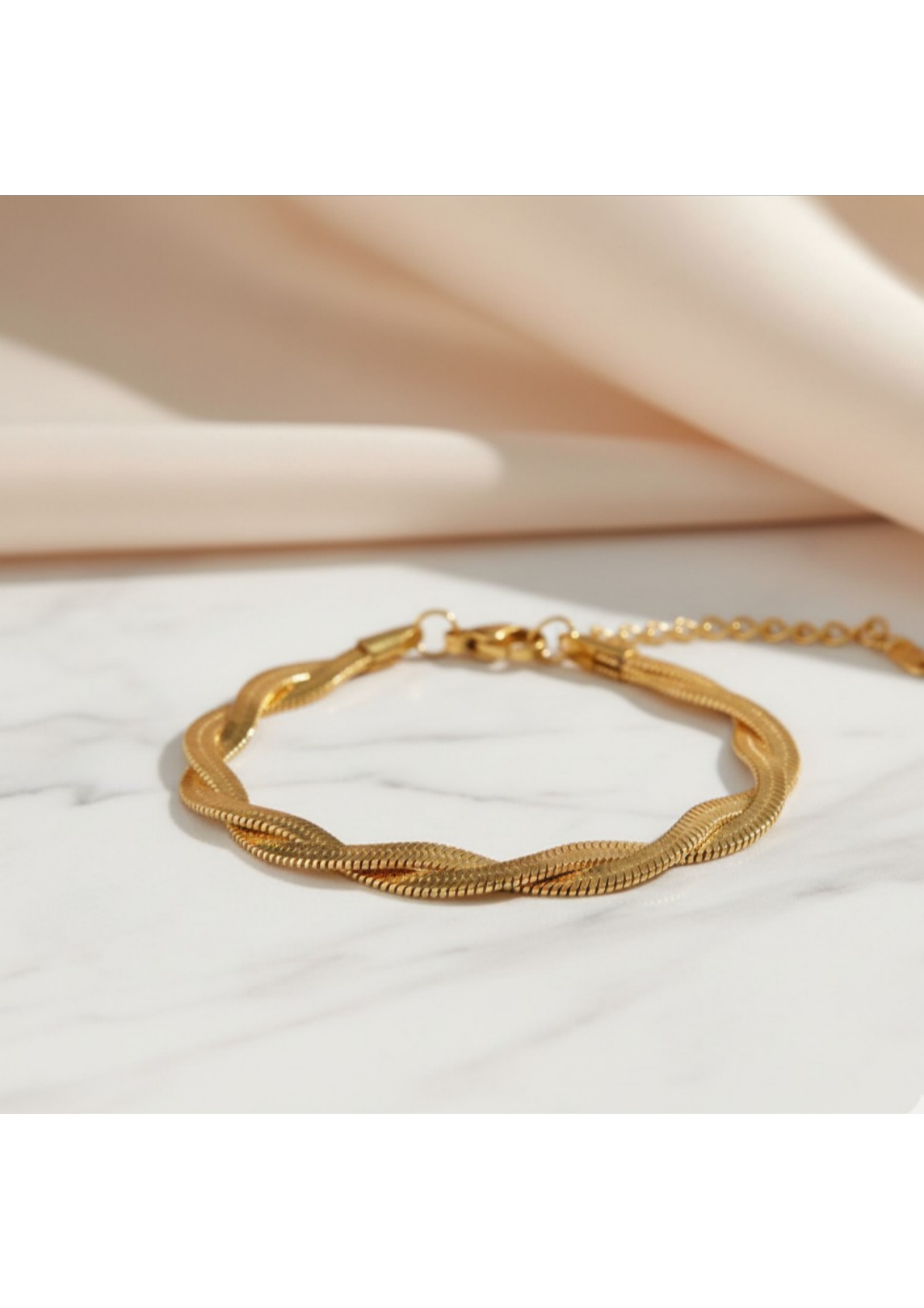 Gold-Plated Anti Tarnish Thick Snake Chain Bracelet