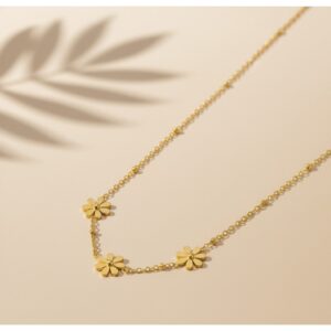Gold-Plated Anti Tarnish Floral Themed Pendant