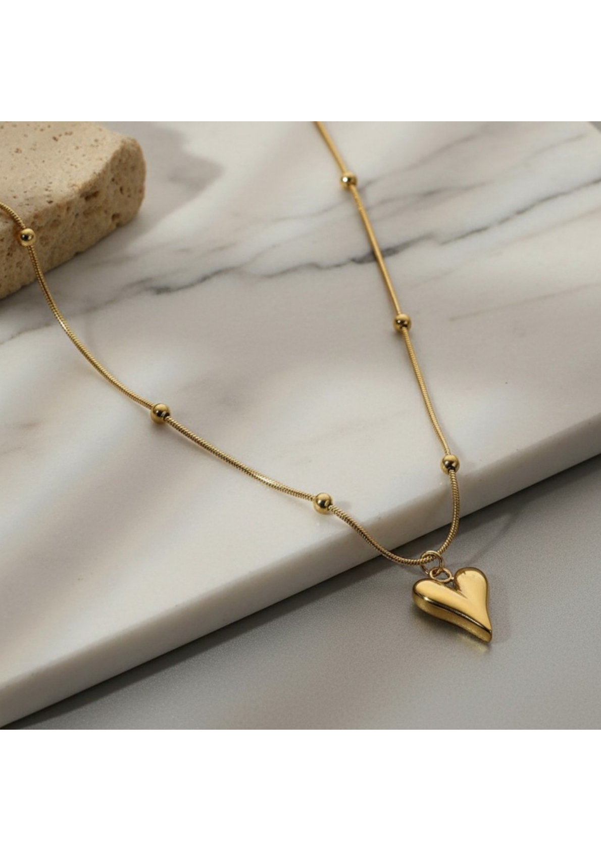 Gold-Plated Anti Tarnish Heart themed Stainless Steel Pendant