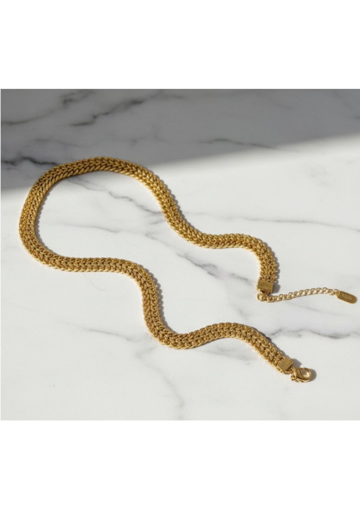 Gold Plated Stainless Steel Anti Tarnish Infinity Chain Necklace For Women - Image 2