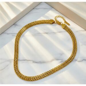 Gold Plated Stainless Steel Anti Tarnish Infinity Chain Necklace For Women
