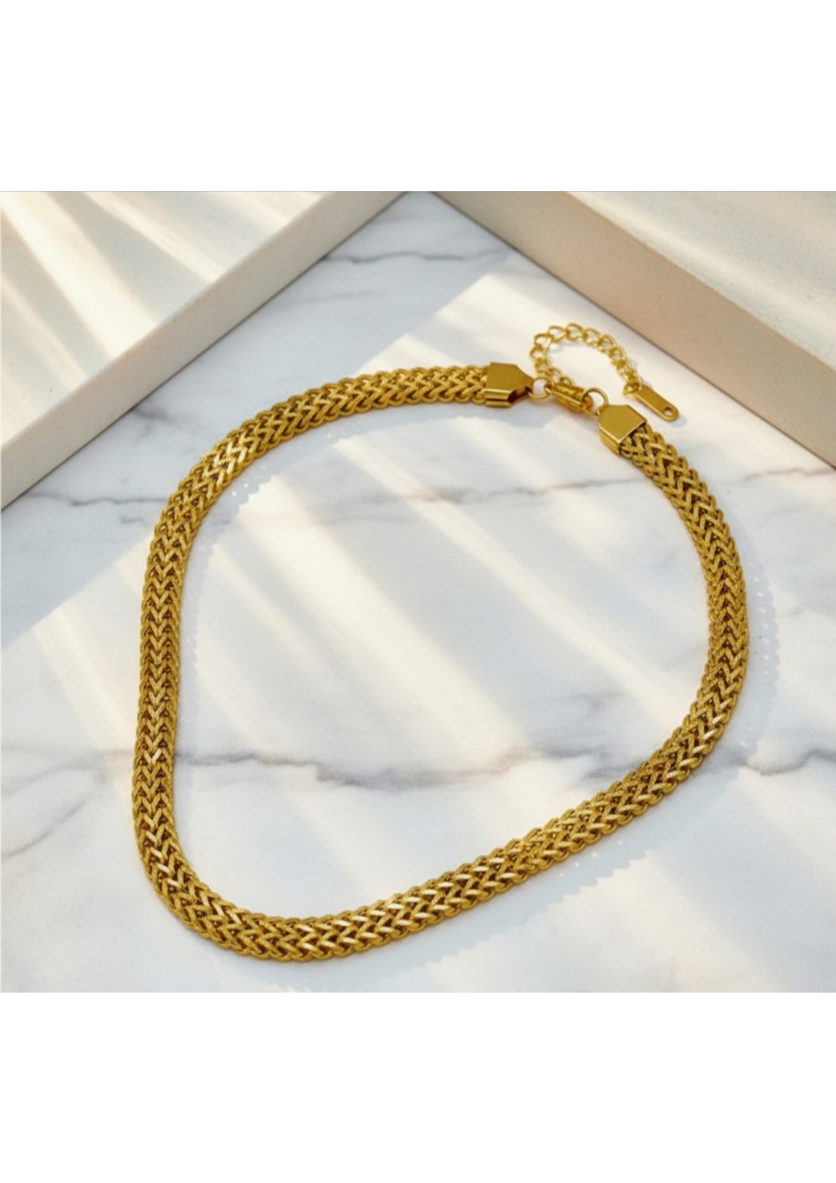 Gold Plated Stainless Steel Anti Tarnish Infinity Chain Necklace For Women