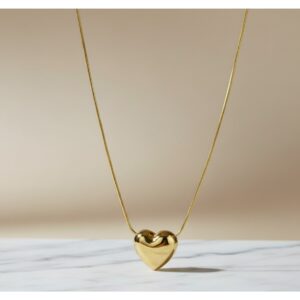 Gold-Plated Anti Tarnish Heart Themed Pendant.