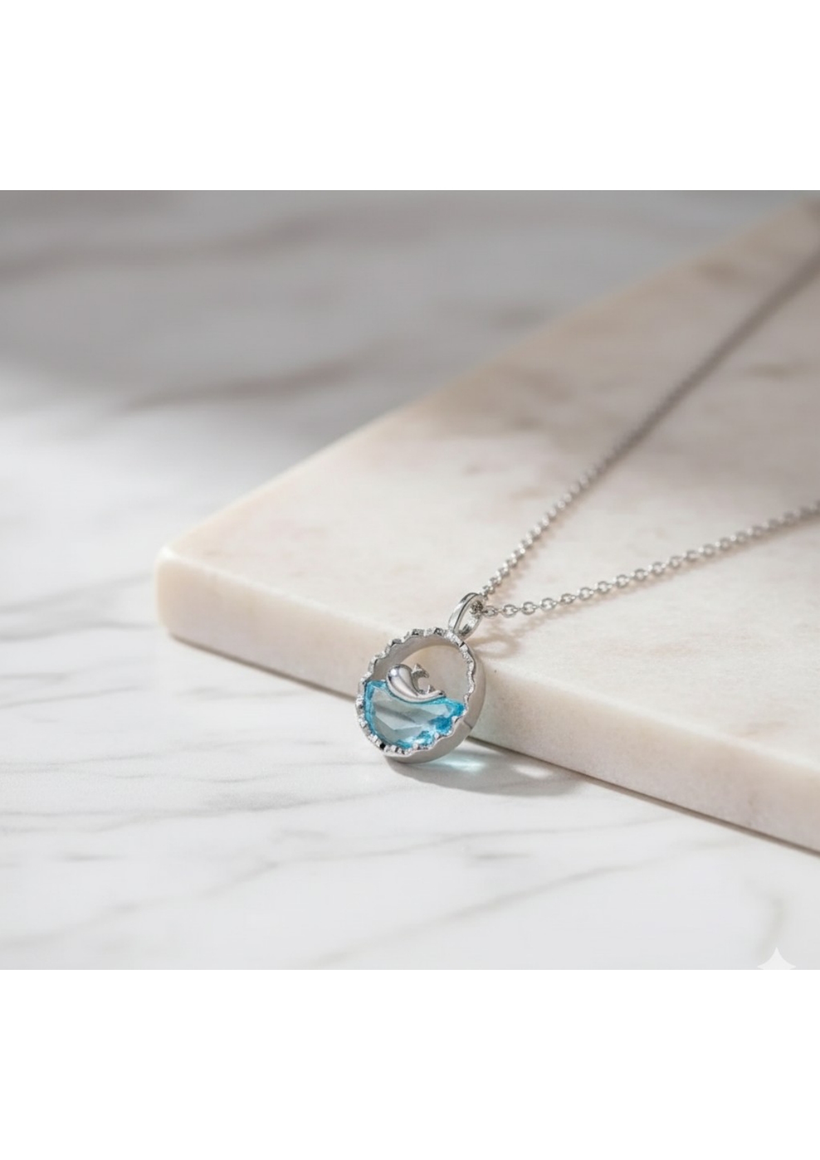 Ocean Wave Dolphin Themed Pendant